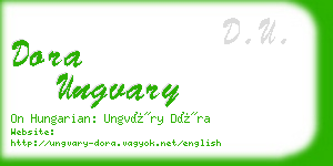 dora ungvary business card